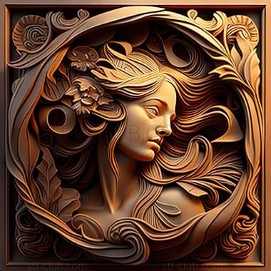 3D model style mucha (STL)